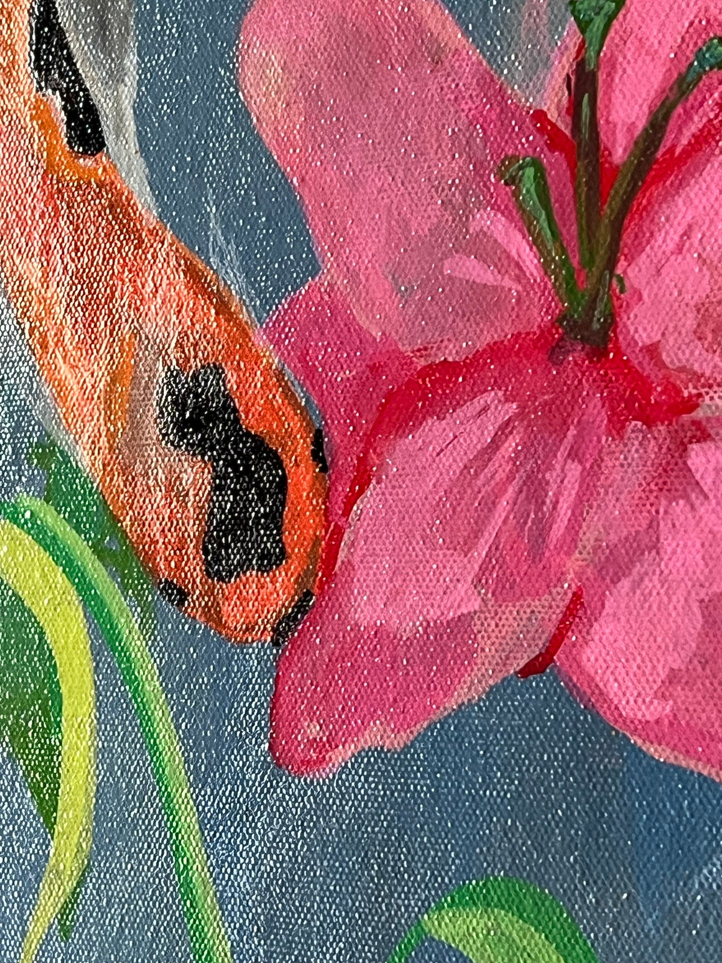 "KOI x LILY" ACRYLIC GRADIENT PAINTING